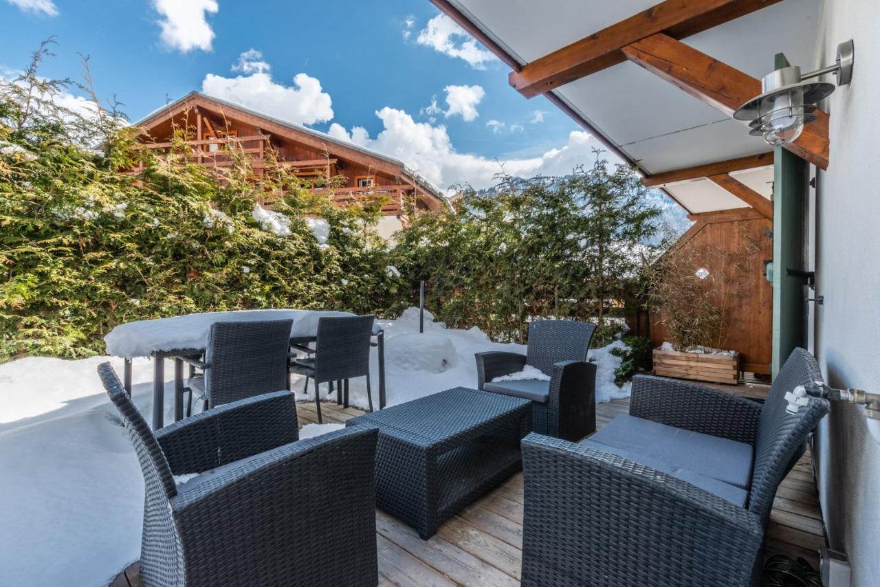 Ferienwohnung Le Hameau des Neiges Praz-sur-Arly Exterior foto